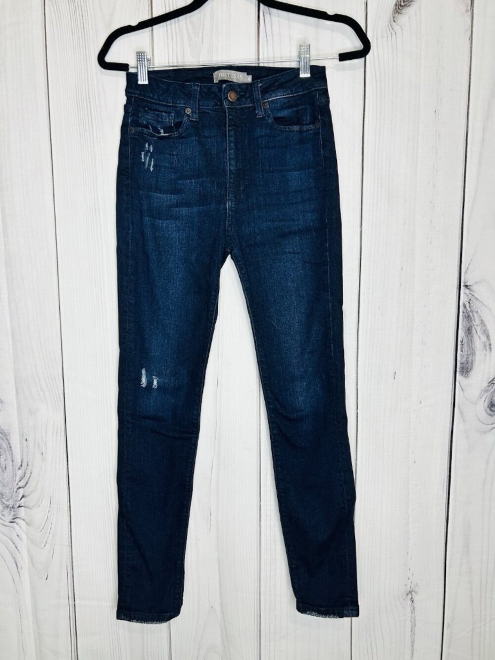 Just USA Ankle Jeans Women's Dark Wash Size 8 (28x27) Tapered Slim